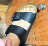 BIRKENSTOCK勃肯德国进口大扣女款牛皮革漆皮亮面Milano系踝凉鞋 黑色窄版1024211 38 实拍图