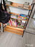 斯朴洛特书架落地置物架书柜家用靠墙铁艺多层收纳货架简易客厅架子图书馆 【基础款】4层80公分黄梨木色 实拍图