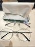 蔡司（ZEISS）镜片近视眼镜框男超轻纯钛方框近视镜架女防蓝光辐射可配度数散光 银色-中框 配1.60非球面镜片(0-600度) 实拍图