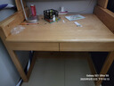 源氏木语儿童升降实木学习桌北欧写字桌家用【橡木书桌0.9m+矮上架】 实拍图