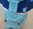 儿童防水雨衣带书包位隐藏式书包位大帽檐环保无异味上学户外新款 深蓝拼蓝 XXXL 实拍图