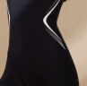 李宁（LI-NING）泳衣女专业训练连体平角游泳衣女士时尚大码泳装011 黑金 XL  实拍图