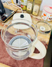 九阳（Joyoung）0胶水养生壶 1.5L煮茶器 玻璃花茶壶 316不锈钢烧水壶电热水壶 WY301 实拍图