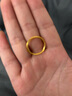 金小貅黄金戒指三生三世足金999光面素圈戒指经典条戒时尚送礼物送女友 1g，金重多退少补 光面圈戒 12号圈口 实拍图