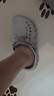 卡骆驰（CROCS）檀健次同款波波洞洞鞋舒适百搭男户外沙滩鞋包头拖鞋女鞋|207937 大气灰-1FT 尺码偏大，选小一码 40 (250mm) 实拍图