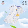 巴布豆婴儿衣服夏季薄款纯棉宝宝连体衣新生儿短袖外出抱衣哈衣爬服夏装 实拍图