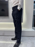 九牧王男裤西裤男 25秋冬新款省心商务休闲西装裤 直筒宽松抗皱垂感大码 【秋抗褪色】合体版黑色TP7EF50143 34 码175/84A (2.58)尺86cm 实拍图