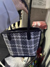 强霸2025新款包包设计小众手提包女小包新款菜篮子女包手提格子包 深蓝色 实拍图