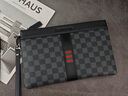 Cohnim kevin奢侈品男士手包手拿拉链男包手抓长钱包送老公男友情人节生日礼物 c211格子纹【就近仓发货】 实拍图