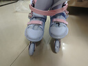 斯威（SWAY）轮滑鞋儿童专业溜冰鞋男女童初学者可调节直排轮成人滑冰旱冰鞋 蓝粉【全包壳+双芭扣】大礼包 L (适合12岁-成人)日常鞋码37-41 实拍图