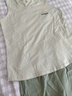 猫人【防螨抗菌纯棉】女士睡衣女带胸垫时尚套头背心家居服绿色 2XL 实拍图