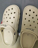 特步（XTEP）运动拖鞋外穿男情侣款洞洞鞋男士舒适休闲凉鞋男  A012 米色 40 实拍图