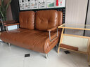 莫柏思折叠沙发床一体两用2025新款复古阳台客厅小户型伸缩多功能沙发椅 复古油蜡皮(椰棕款偏硬) 1.55m双人沙发床 实拍图