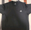 adidas情侣休闲纯棉上衣圆领短袖T恤男女夏季阿迪达斯官方轻运动 黑色 XL 实拍图