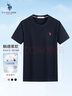 U.S. POLO ASSN.T恤男短袖男士纯棉t恤夏季白色小T恤休闲男打底衫父亲节 藏青 L 实拍图