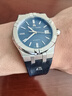 艾美（MAURICE LACROIX）瑞士男表瑞表机械表高端原装进口手表钢带夜光腕表生日礼物 39mm-皮带-蓝面 实拍图