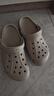 卡骆驰crocs洞洞鞋贝雅男鞋女鞋轻便耐磨一脚蹬拖鞋休闲鞋|10126 卵石色-2V3 43 (270mm) 实拍图