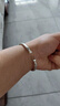 唯一（Winy）银手镯足银9999竹节开口镯子纯银饰品妈妈生日礼物送女友老婆款 实拍图