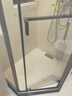 九牧（JOMOO）【定制】极窄小户型钻石移门整体淋浴房一体式淋浴隔断玻璃门E13 枪灰光玻900*1000*2000 实拍图