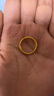 周六福（ZLF）  黄金戒指女款硬金三生三世足金素圈指环 定价单个 光面11号-0.85g 实拍图