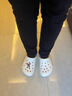 卡骆驰crocs洞洞鞋贝雅男鞋女鞋轻便耐磨一脚蹬拖鞋休闲鞋|10126 白-100 36 /37(220mm) 实拍图