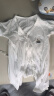 贝瑞加（Babyprints）新生儿连体衣2件婴儿纯棉衣服初生宝宝内衣长袖薄款爬服 白蓝52 实拍图