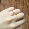 周六福（ZLF）  黄金戒指女款硬金三生三世足金素圈指环 定价单个 光面17号-0.85g 实拍图