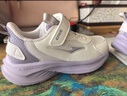 鸿星尔克（ERKE）童鞋男女童密网跑鞋新品大小童运动鞋【鸣鸥】微晶白/矿物紫32 实拍图