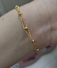 周大生黄金手链女足金路路通光珠双层金手链手饰送女友生日礼物4.34g 实拍图