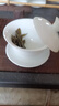 西多米盖碗茶杯羊脂玉白瓷三才盖碗泡茶功夫茶具德化茶碗父亲礼物毕业季 实拍图