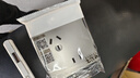 公牛（BULL） 开关插座86型暗装墙壁插座五孔插座网线网络大面板G12系列星空灰 斜五孔10只装（优先发货） 实拍图