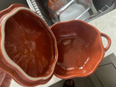 珐宝（staub）陶瓷创意双耳带盖补品汤盅炖罐汤煲蒸蛋盅甜品汤碗小烤盘烘焙模具 南瓜盅0.47L-肉桂黄 实拍图