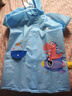 牧萌 儿童雨衣男女童带书包位宝宝幼儿园小学生雨鞋套装防水卡通雨披 浅蓝火箭恐龙 L码（建议身高105-115cm） 实拍图