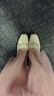 达芙妮官方单鞋女2025春夏新款乐福鞋女低跟时尚淑女穆勒鞋通勤百搭女鞋 米白（星钻款） 39 实拍图