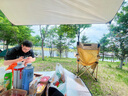 九千谷天幕户外露营帐篷防晒防雨便携式遮阳方形银胶流沙金3m*3m 8058 实拍图