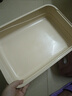 京东物流 收纳箱杂物收纳盒化妆品桌面收纳筐家用厨房整理箱 特大号扁款-奶黄色 35*24*8cm 实拍图