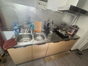 耐誉不锈钢厨房橱柜玻璃门灶台一体家用组装碗柜经济型餐边柜子储物柜 200cm五门单水盆(左右备注) 实拍图