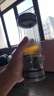 希诺双层玻璃杯磁吸式茶水分离杯子男高档茶杯水杯XN-7013烟灰 370mL 实拍图
