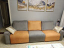 LULUDANY芝华士沙发套罩弹力加厚头等舱四季通用防猫抓芝华仕万能全包罩 【沙发套】深灰+橙色（跳色） 三人位 实拍图