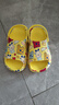 巴布豆儿童拖鞋男童女童洞洞鞋沙滩鞋宝宝凉鞋幼儿凉拖夏季 黄色 180码 实拍图