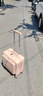 袋鼠行李箱前开盖18寸小型登机箱男女多功能短途迷你轻便耐用旅行皮箱 茱萸粉【充电口*水杯架*手机架】 18英寸 【免托运，可手提上飞机】 实拍图