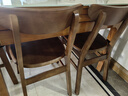 远舰全实木椅子 餐椅 纯实木靠背椅家用书桌餐桌椅蝴蝶椅原木简约凳子 浅胡桃木色+实木座板 纯实木 2把（整装发货免安装） 实拍图