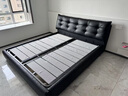 卡尔适现代简约全真皮床主卧意式黑色高箱储物2025新款大床双人床朱迪 【20CM静音钢木架】围边床 【S级头层黄牛皮】2.0*2.2M 实拍图