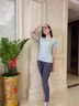 骆驼（CAMEL）弹力健身服女瑜伽运动训练两件套装 Y8S1QL8628-1 冰灰绿/灰 L 实拍图