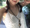 妙奕嘉民族风项链女2026年新款新中式国风吊坠度假风衣服挂坠长款毛衣链 新中式古铜色星星羽毛链 实拍图