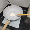 京东京造 炒锅 麦饭石色不粘炒菜电磁炉燃气灶平底煎锅一体平底30cm无盖 实拍图