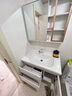 浴美优品实木浴室柜陶瓷一体盆卫生间洗手洗脸盆柜组合洗漱台镜柜奶油风 L39奶黄60橡木门板+智能镜柜+盆 实拍图