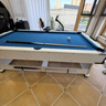 SZX成人标准4合1游戏桌 家庭商用台球乒乓球冰球黑8式室内球厅娱乐桌 7尺4合1-213*111*81cm-白桌+蓝布 实拍图
