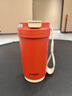 虎牌（TIGER）香港直邮智能显温陶瓷内胆复古咖啡杯便携办公室高颜值车载水杯子 复古红 430ml 实拍图
