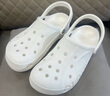 卡骆驰crocs洞洞鞋贝雅男鞋女鞋轻便耐磨一脚蹬拖鞋休闲鞋|10126 白-100 36 /37(220mm) 实拍图